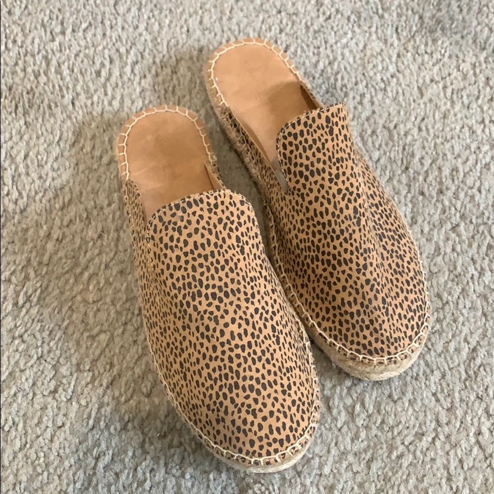 Cheetah Espadrille Mules